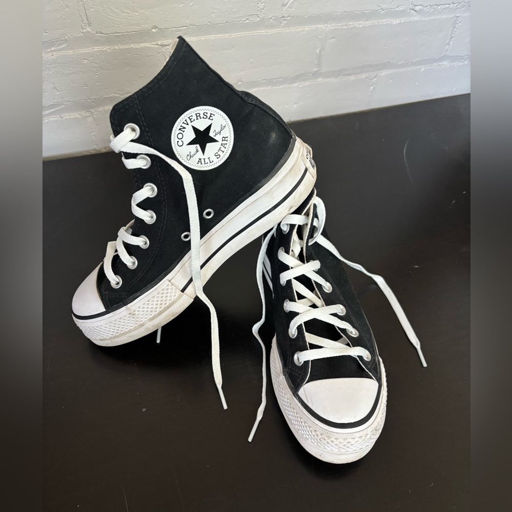 Converse High Top Sneakers in Black and White